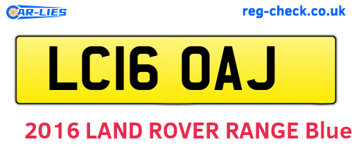 LC16OAJ are the vehicle registration plates.