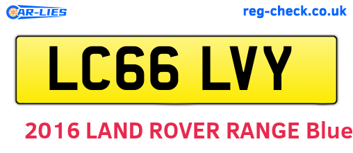 LC66LVY are the vehicle registration plates.