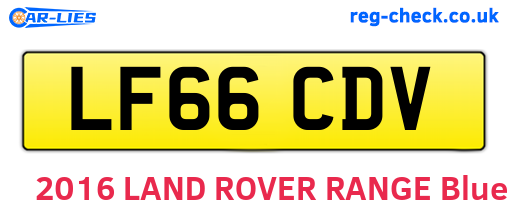 LF66CDV are the vehicle registration plates.