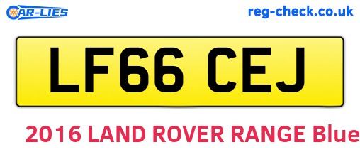 LF66CEJ are the vehicle registration plates.