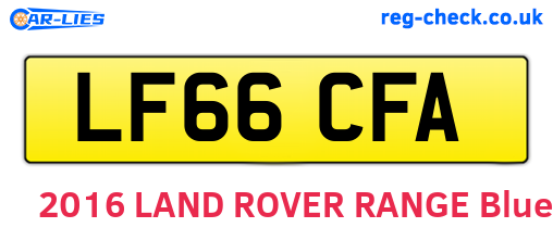 LF66CFA are the vehicle registration plates.