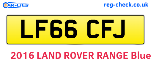LF66CFJ are the vehicle registration plates.