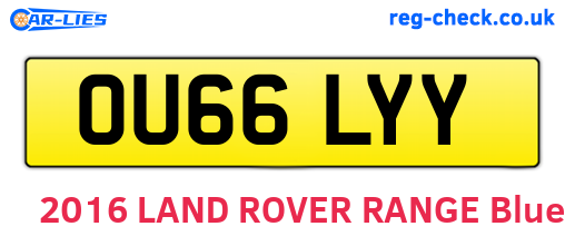 OU66LYY are the vehicle registration plates.