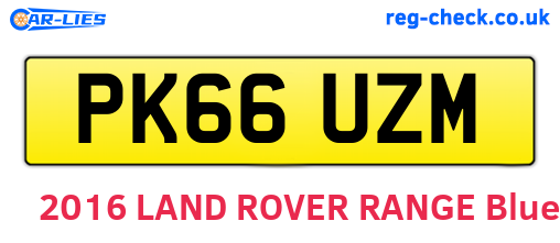 PK66UZM are the vehicle registration plates.
