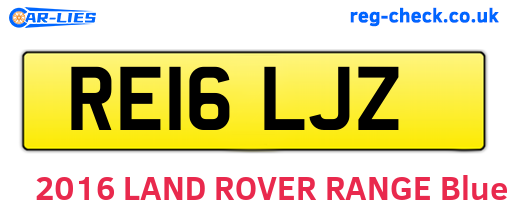 RE16LJZ are the vehicle registration plates.