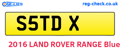 S5TDX are the vehicle registration plates.