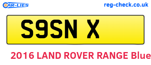 S9SNX are the vehicle registration plates.