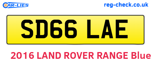 SD66LAE are the vehicle registration plates.