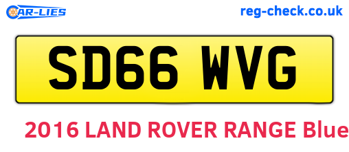 SD66WVG are the vehicle registration plates.