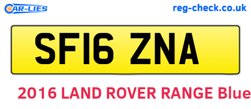 SF16ZNA are the vehicle registration plates.