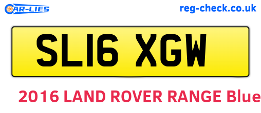 SL16XGW are the vehicle registration plates.