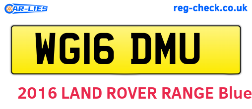 WG16DMU are the vehicle registration plates.
