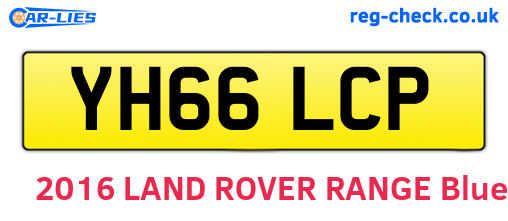 YH66LCP are the vehicle registration plates.