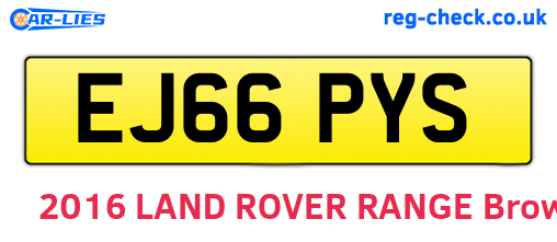 EJ66PYS are the vehicle registration plates.