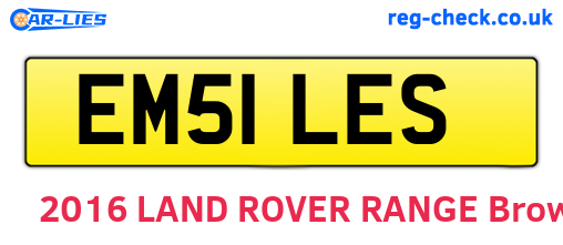 EM51LES are the vehicle registration plates.