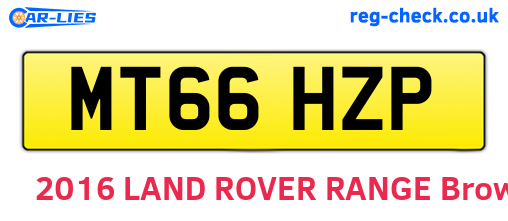 MT66HZP are the vehicle registration plates.