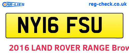 NY16FSU are the vehicle registration plates.