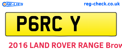 P6RCY are the vehicle registration plates.