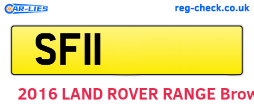 SF11 are the vehicle registration plates.