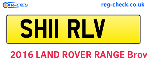 SH11RLV are the vehicle registration plates.