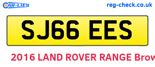 SJ66EES are the vehicle registration plates.