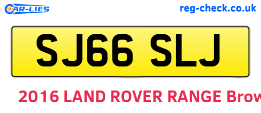 SJ66SLJ are the vehicle registration plates.