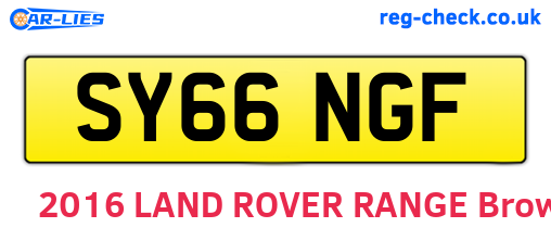 SY66NGF are the vehicle registration plates.
