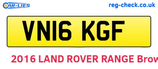 VN16KGF are the vehicle registration plates.