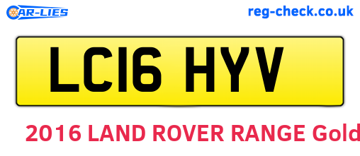 LC16HYV are the vehicle registration plates.