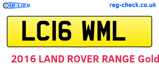 LC16WML are the vehicle registration plates.