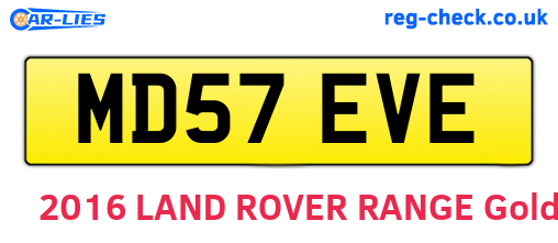 MD57EVE are the vehicle registration plates.