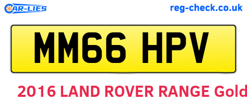 MM66HPV are the vehicle registration plates.