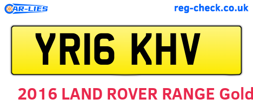 YR16KHV are the vehicle registration plates.