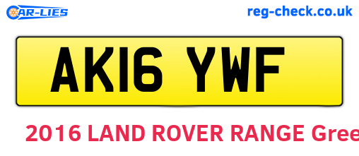 AK16YWF are the vehicle registration plates.