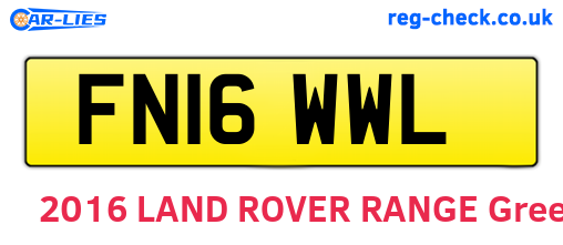 FN16WWL are the vehicle registration plates.
