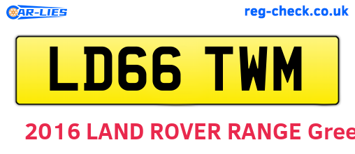 LD66TWM are the vehicle registration plates.