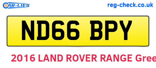 ND66BPY are the vehicle registration plates.