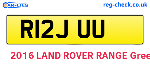 R12JUU are the vehicle registration plates.