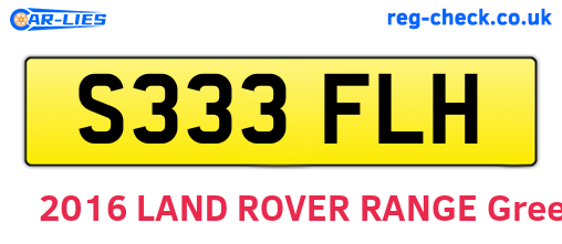 S333FLH are the vehicle registration plates.