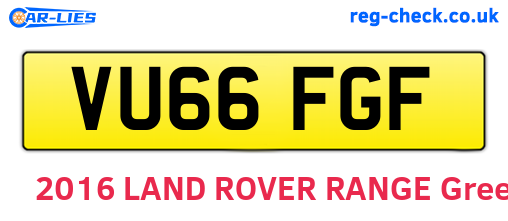 VU66FGF are the vehicle registration plates.
