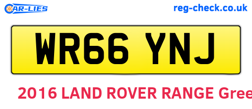 WR66YNJ are the vehicle registration plates.