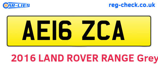 AE16ZCA are the vehicle registration plates.