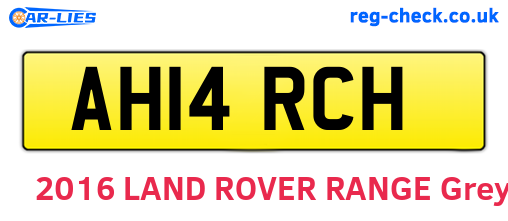 AH14RCH are the vehicle registration plates.