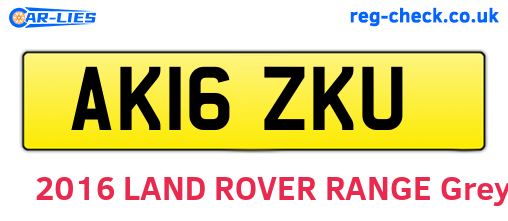 AK16ZKU are the vehicle registration plates.