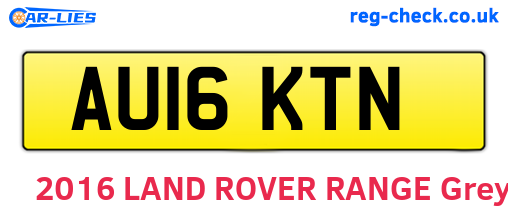 AU16KTN are the vehicle registration plates.