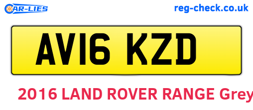 AV16KZD are the vehicle registration plates.