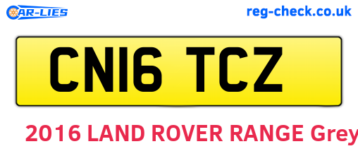 CN16TCZ are the vehicle registration plates.