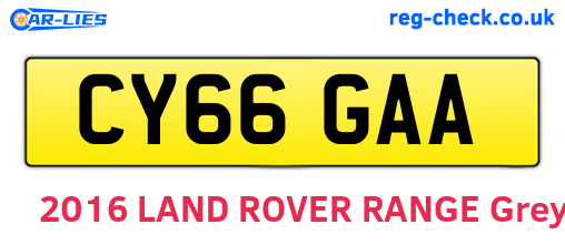 CY66GAA are the vehicle registration plates.