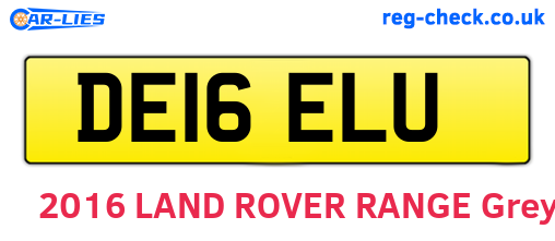 DE16ELU are the vehicle registration plates.