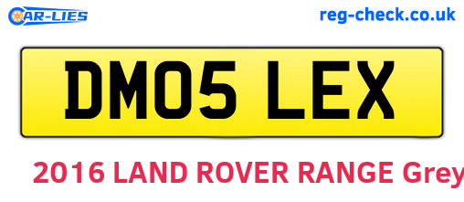 DM05LEX are the vehicle registration plates.
